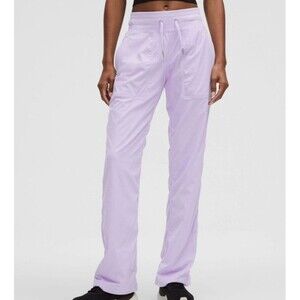Lululemon Dance Studio Mid Rise Pants Womens 6 Purple Wide Leg Drawstring Jogger